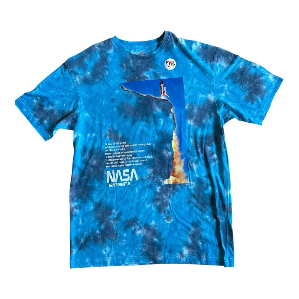 NWT Blue NASA Tie-Dye Short Sleeve Tee